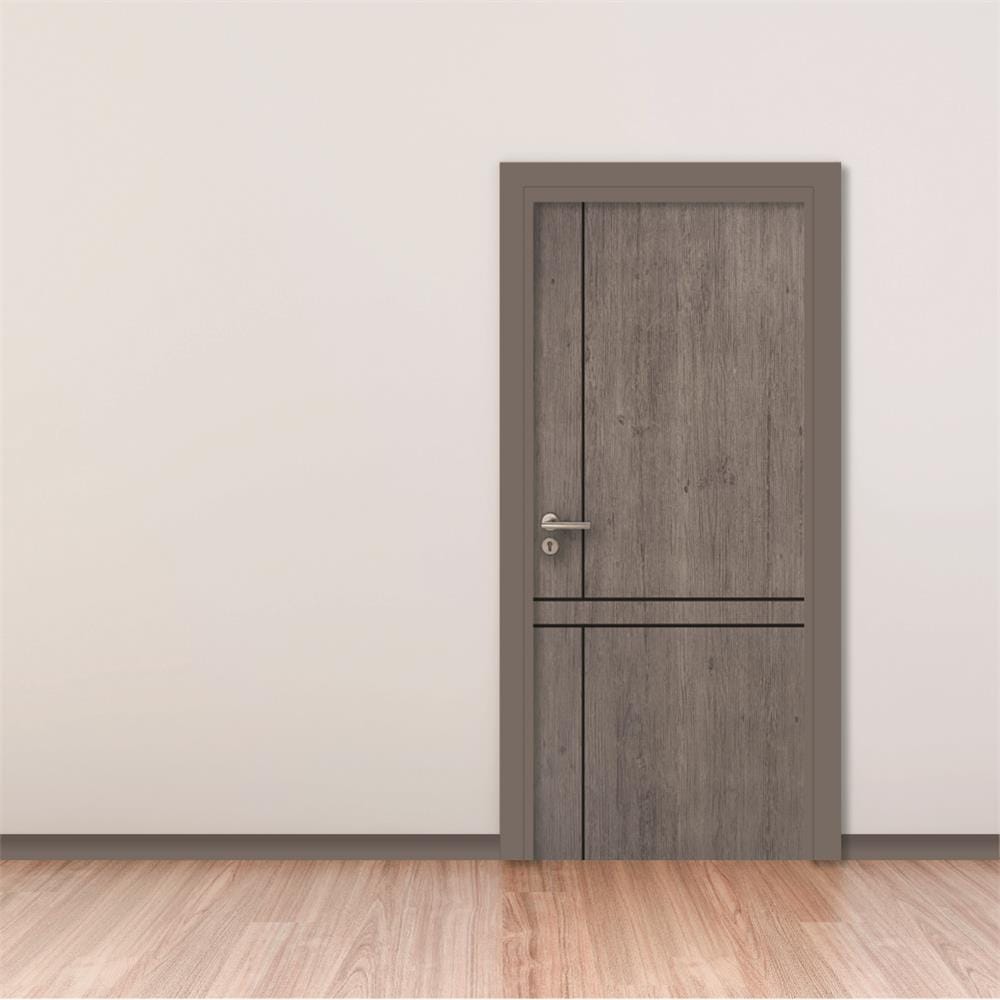 ประตูภายใน UPVC MODERNWOOD LMWNR10 80X200 ซม. สีเกรย์โอ๊ค เจาะลูกบิด
