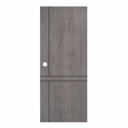 ประตูภายใน UPVC MODERNWOOD LMWNR10 80X200 ซม. สีเกรย์โอ๊ค เจาะลูกบิด_0
