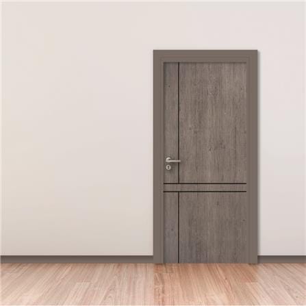 ประตูภายใน UPVC MODERNWOOD LMWNR10 80X200 ซม. สีเกรย์โอ๊ค เจาะลูกบิด_4