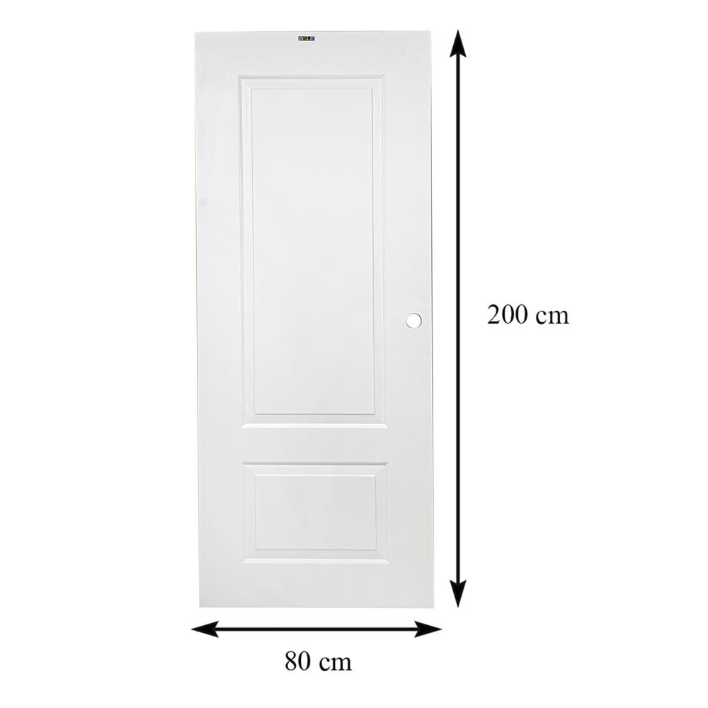 ประตูภายนอก UPVC เจาะลูกบิด AZLE PZ N2 80x200 ซม. สีขาว