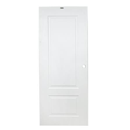 ประตูภายนอก UPVC เจาะลูกบิด AZLE PZ N2 80x200 ซม. สีขาว_0