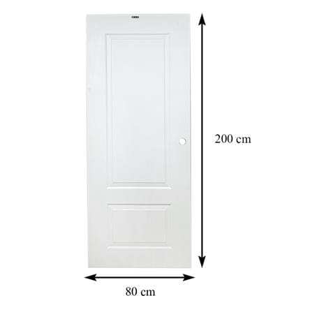ประตูภายนอก UPVC เจาะลูกบิด AZLE PZ N2 80x200 ซม. สีขาว_5