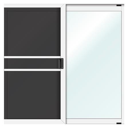 หน้าต่างบานเลื่อน อะลูมิเนียม S-S มุ้ง LYNN OK 120X110 ซม. สีขาว_2