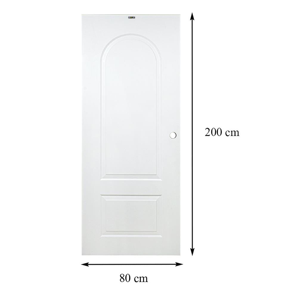 ประตูภายนอก UPVC เจาะลูกบิด AZLE PZ N1 80x200 ซม. สีขาว