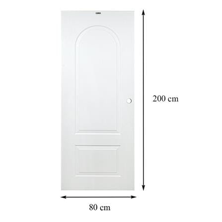 ประตูภายนอก UPVC เจาะลูกบิด AZLE PZ N1 80x200 ซม. สีขาว_5