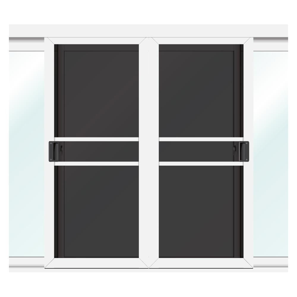 หน้าต่างบานเลื่อน อะลูมิเนียม S-F-S มุ้ง LYNN OK 180X110 ซม. สีขาว