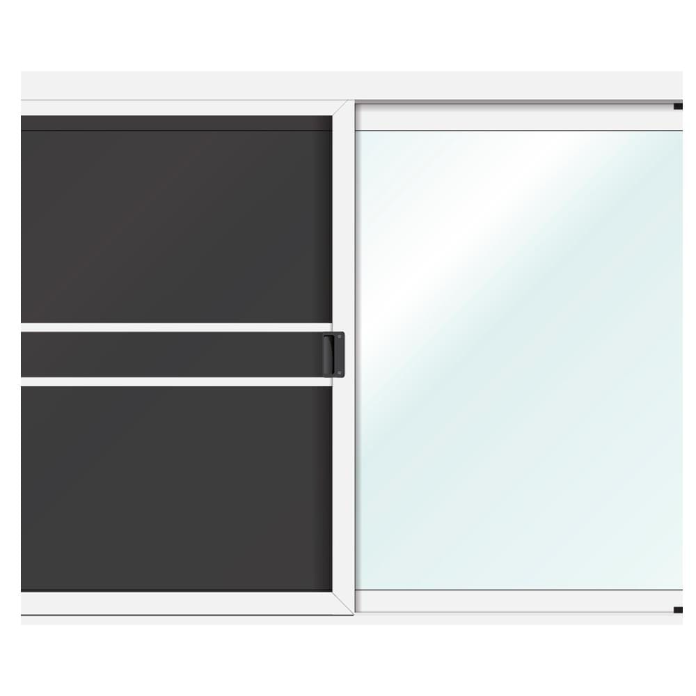 หน้าต่างบานเลื่อน อะลูมิเนียม S-S มุ้ง LYNN OK 150X110 ซม. สีขาว