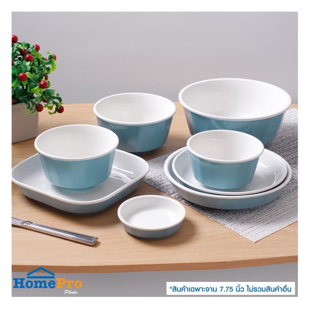จานเหลี่ยม PORCELAIN 7.75 นิ้ว KECH BRIGHT SKY