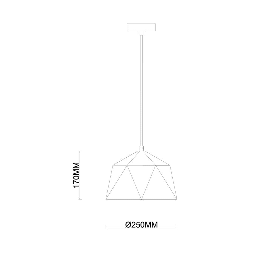ไฟช่อ CARINI P221905 สีดำ/ส้ม 1 หัว