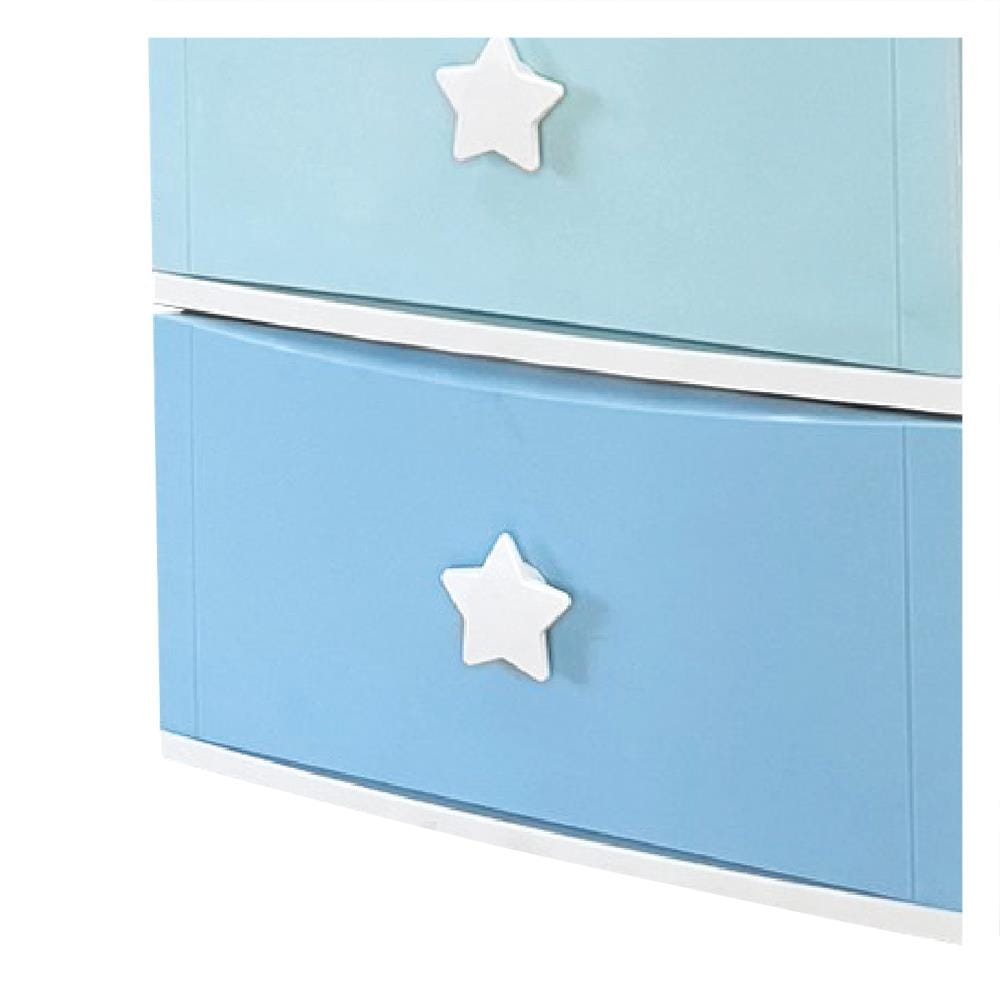ตู้ลิ้นชัก 4 ชั้น STACKO C12 STAR 56x45x105 ซม. สีขาว/ฟ้า