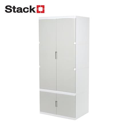 ตู้เสื้อผ้า STACKO SUPER CODE 69x50x161 ซม. สีเทา_0