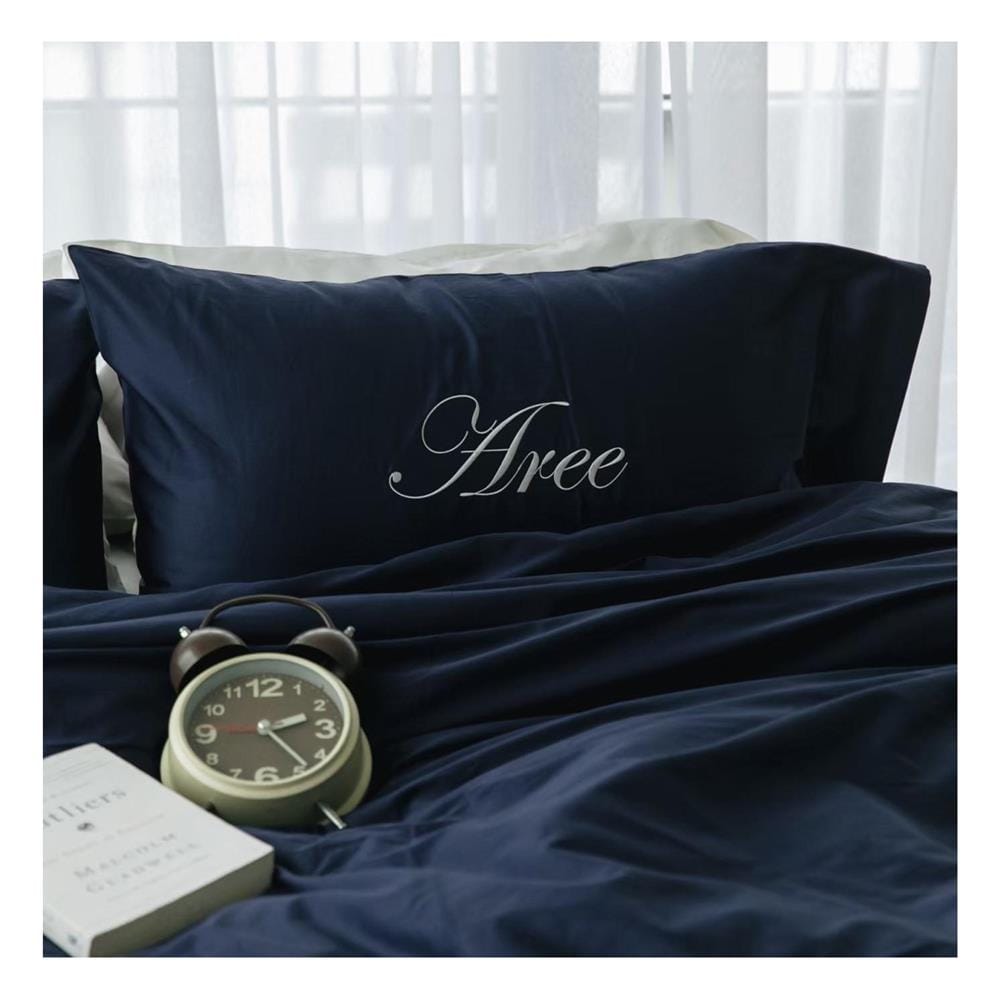ชุดผ้าปูที่นอน 6 ฟุต 3 ชิ้น BENEATH NAVY BLUE สีน้ำเงินเข้ม