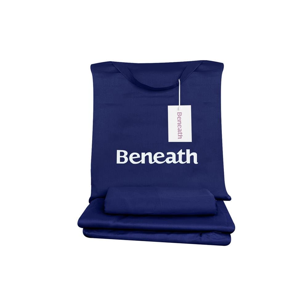 ชุดผ้าปูที่นอน 6 ฟุต 3 ชิ้น BENEATH NAVY BLUE สีน้ำเงินเข้ม