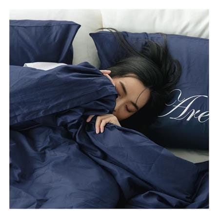 ชุดผ้าปูที่นอน 6 ฟุต 3 ชิ้น BENEATH NAVY BLUE สีน้ำเงินเข้ม_3