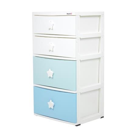 ตู้ลิ้นชัก 4 ชั้น STACKO C5 STAR 56x45x84 ซม. สีขาว/ฟ้า_0