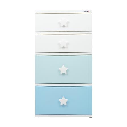 ตู้ลิ้นชัก 4 ชั้น STACKO C5 STAR 56x45x84 ซม. สีขาว/ฟ้า_1