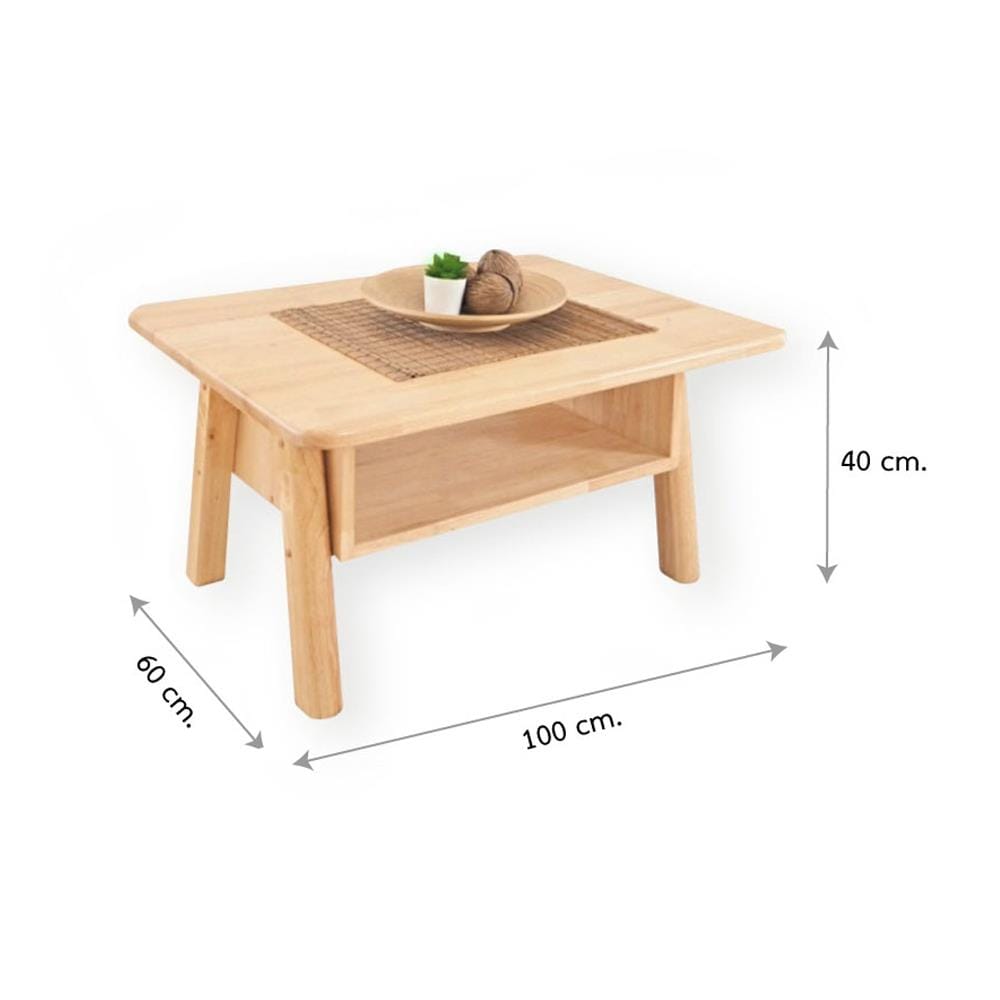 โต๊ะกลาง BAAN FURNITURE ODIN 100 ซม. สีไม้ธรรมชาติ