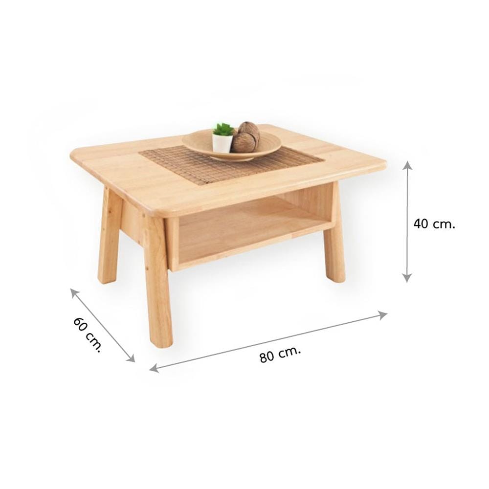 โต๊ะกลาง BAAN FURNITURE ODIN 80 ซม. สีไม้ธรรมชาติ