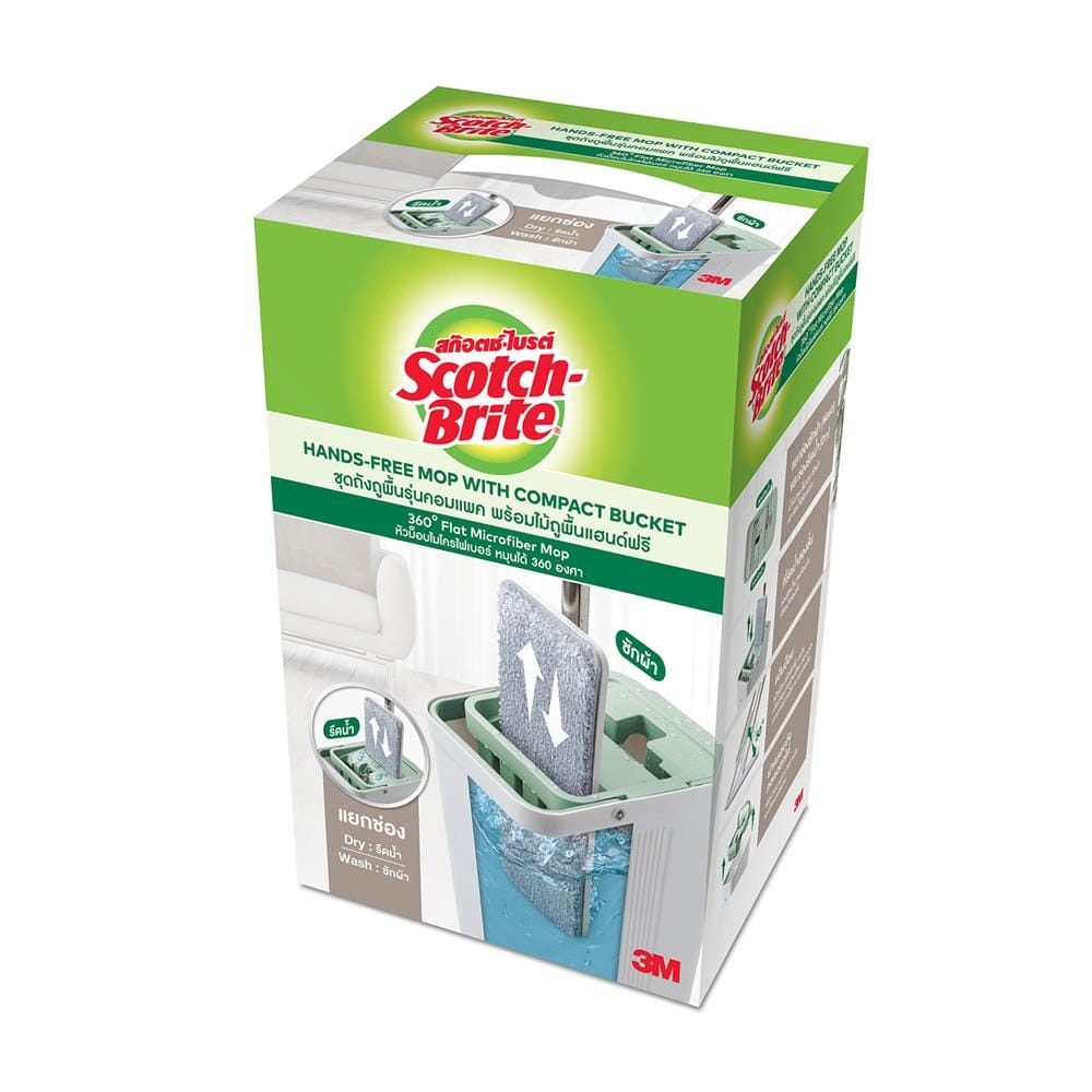 ชุดอุปกรณ์ถังปั่นพร้อมไม้ถูพื้น SCOTCH-BRITE COMPACT