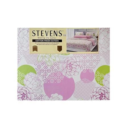 ชุดผ้าปูที่นอน 6 ฟุต 5 ชิ้น STEVENS COTTON FRESH SATTEN CR49_4