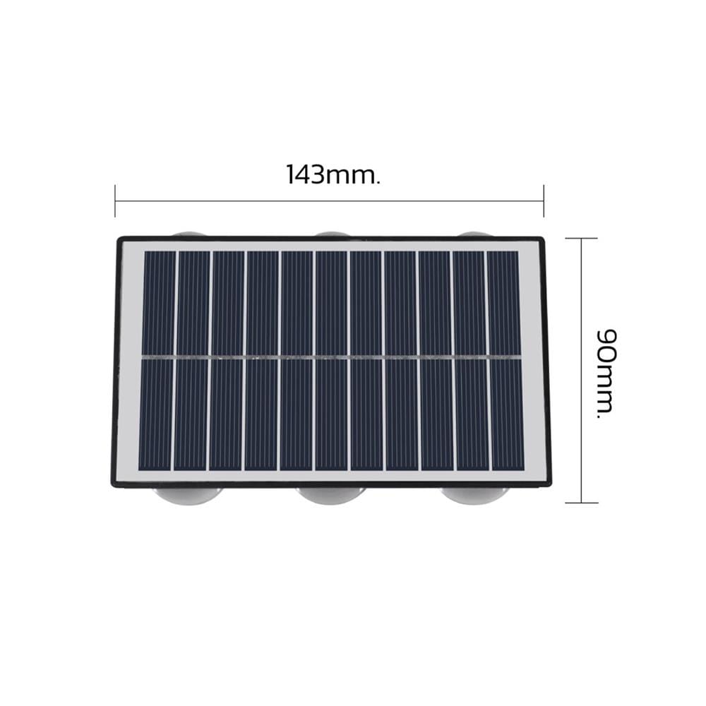 ไฟผนังภายนอก SOLAR LAMPTAN TRILUX 5 วัตต์ DAYLIGHT/COOL WHITE/WARM WHITE สีดำ
