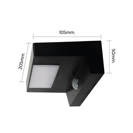 ไฟผนังภายนอก SOLAR LAMPTAN EDGE 10 วัตต์ WARM WHITE สีดำ_8