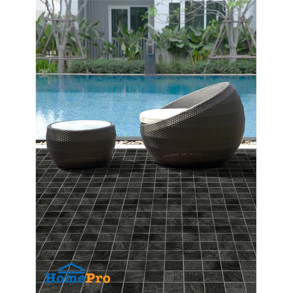 กระเบื้องตกแต่งพอร์ซเลน 10x10 ซม. COTTO มิซโซรี่ เนโร แมท 0.8 ตร.ม.