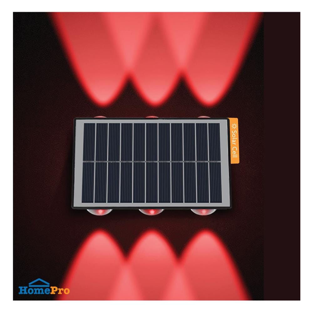 ไฟผนังภายนอก SOLAR LAMPTAN TRILUX 5 วัตต์ RGB สีดำ