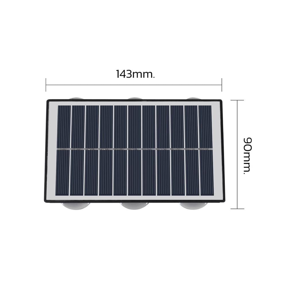 ไฟผนังภายนอก SOLAR LAMPTAN TRILUX 5 วัตต์ RGB สีดำ