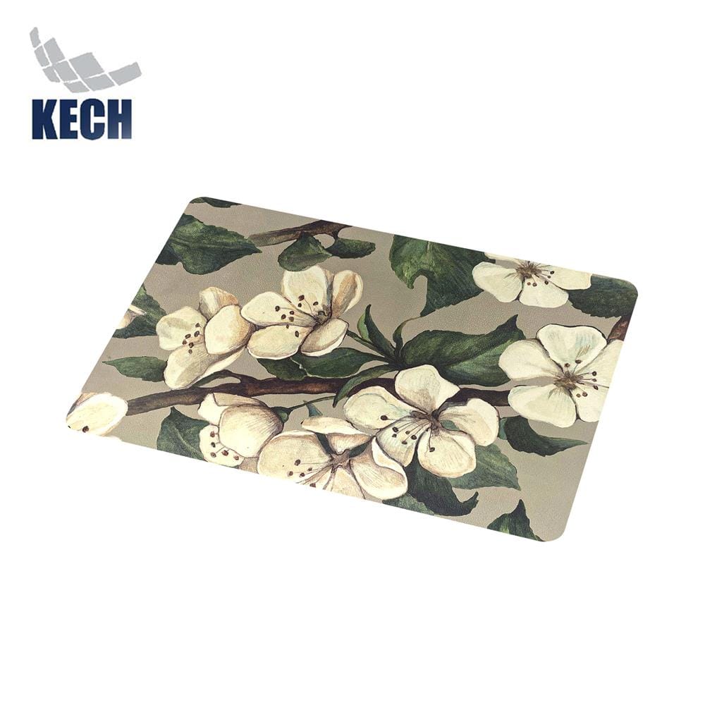 แผ่นรองจาน PU KECH PRINTED สีขาว