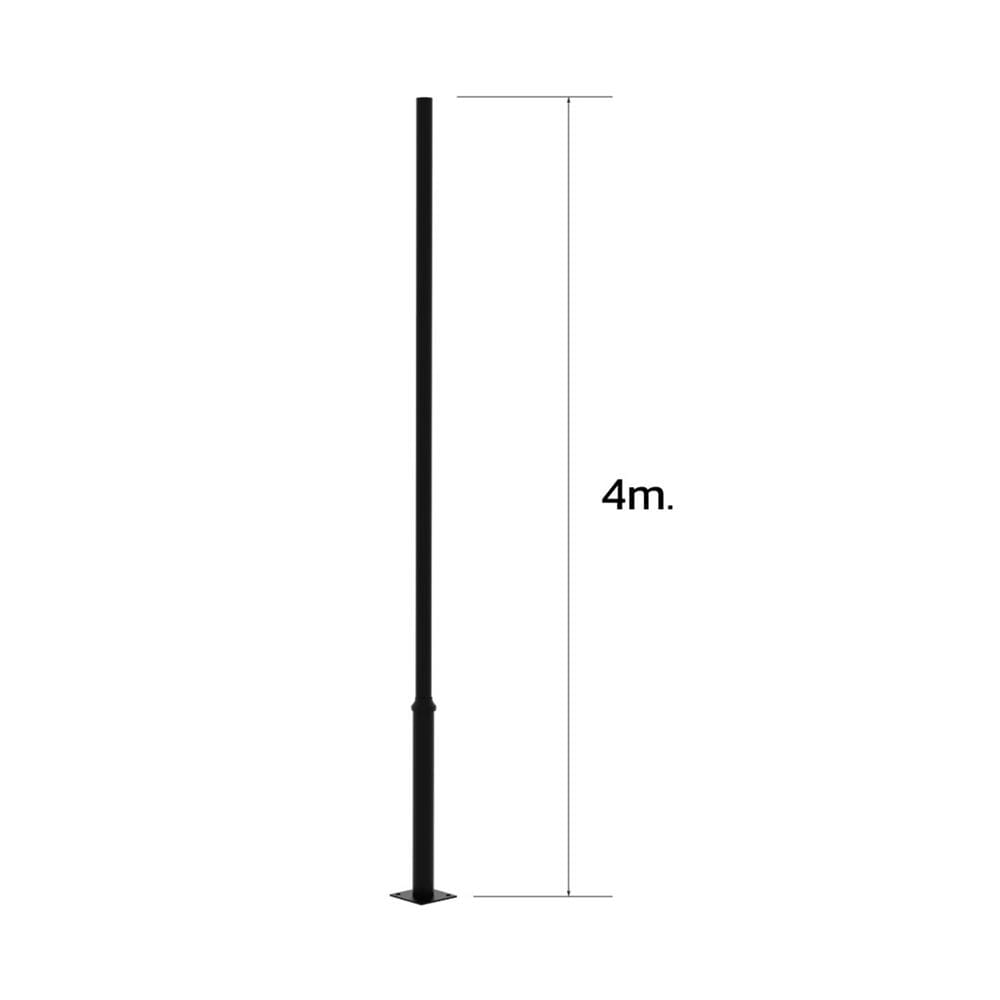 เสาไฟ SOLAR LAMPTAN POLE FOR SOLAR 4 เมตร สีดำ