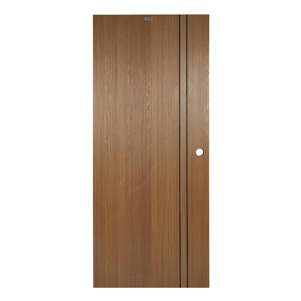 ประตูภายใน UPVC PARAZZO PUN02 90X200 ซม. สีช็อกโกแลต เจาะลูกบิด