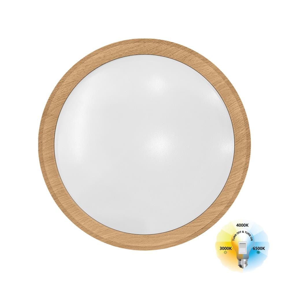ไฟเพดาน LED SYLVANIA OVALO LOFT CCT 14 นิ้ว 36 วัตต์ DAYLIGHT/COOL WHITE/WARM WHITE สีขาว/น้ำตาล
