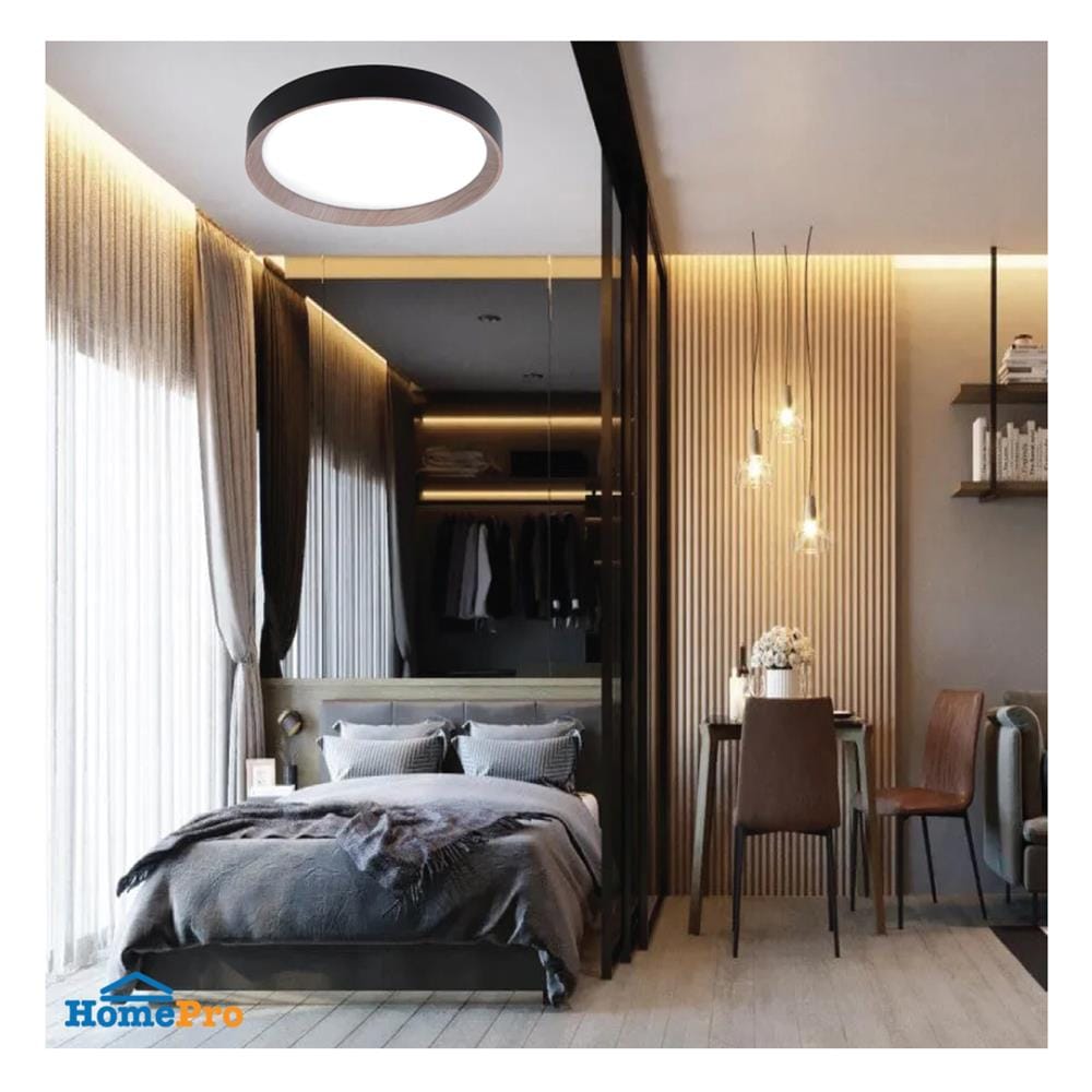 ไฟเพดาน LED SYLVANIA OVALO LOFT CCT 14 นิ้ว 36 วัตต์ DAYLIGHT/COOL WHITE/WARM WHITE สีขาว/น้ำตาล