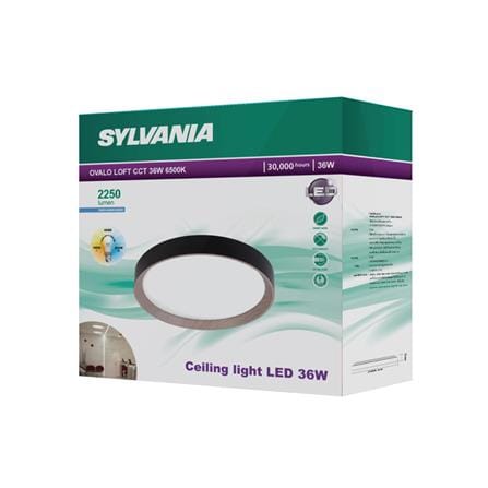 ไฟเพดาน LED SYLVANIA OVALO LOFT CCT 14 นิ้ว 36 วัตต์ DAYLIGHT/COOL WHITE/WARM WHITE สีขาว/น้ำตาล_5