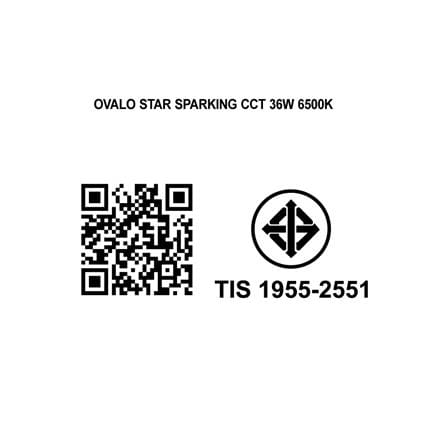 ไฟเพดาน LED SYLVANIA OVALO STAR SPARKING CCT 15 นิ้ว 36 วัตต์ DAYLIGHT/COOL WHITE/WARM WHITE สีขาว_10