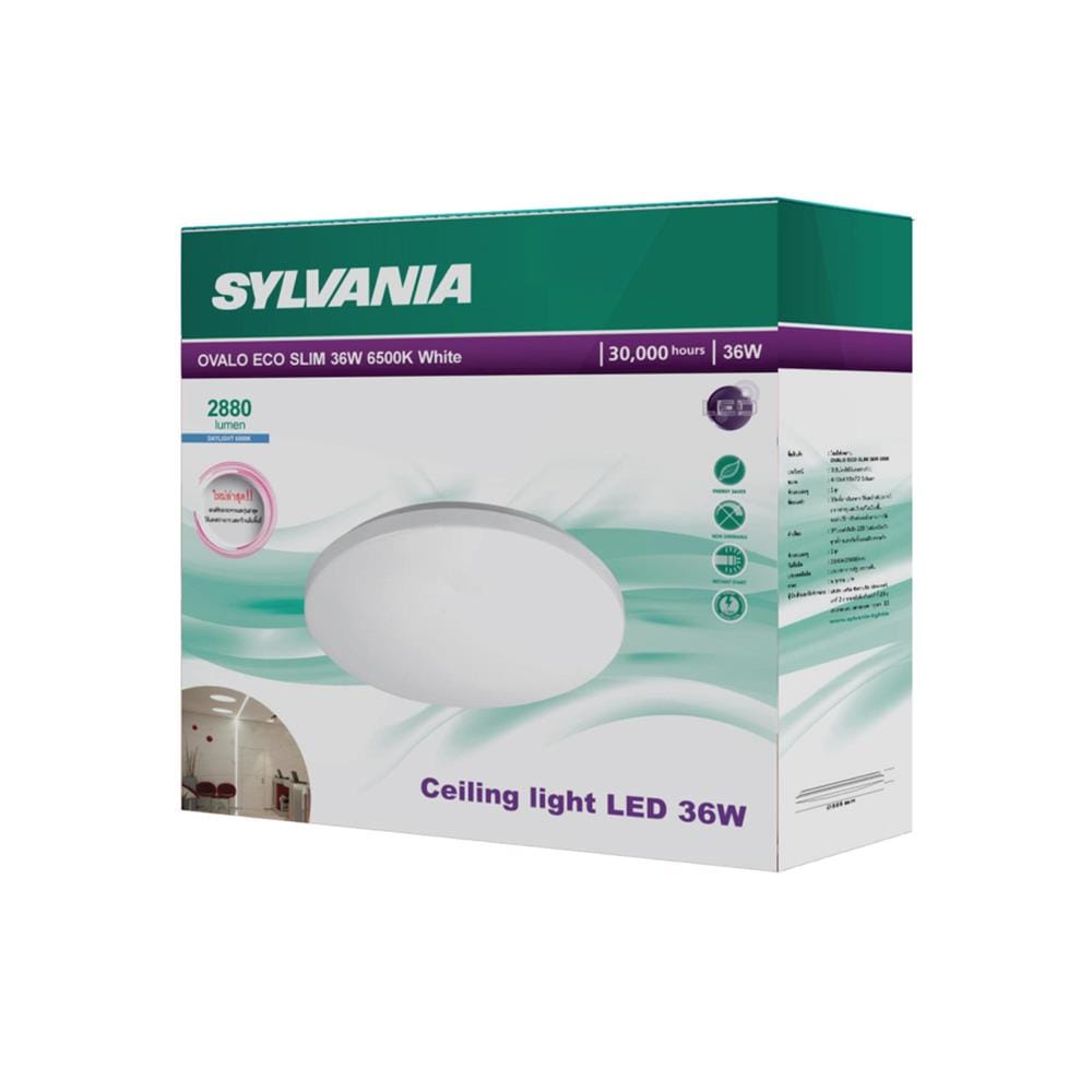 ไฟเพดาน LED SYLVANIA OVALO ECO SLIM 15 นิ้ว 36 วัตต์ DAYLIGHT สีขาว