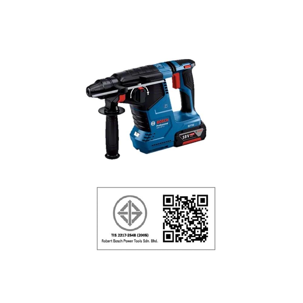 สว่านโรตารี่ไร้สาย (พร้อมแบตเตอรี่) BOSCH GBH187-LI ONE-CHUCK 18 โวลต์