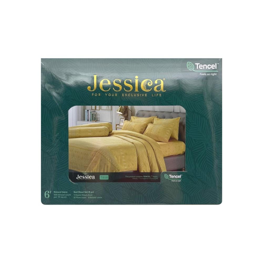 ชุดผ้าปูที่นอน 6 ฟุต 5 ชิ้น JESSICA TENCEL 20164-T858