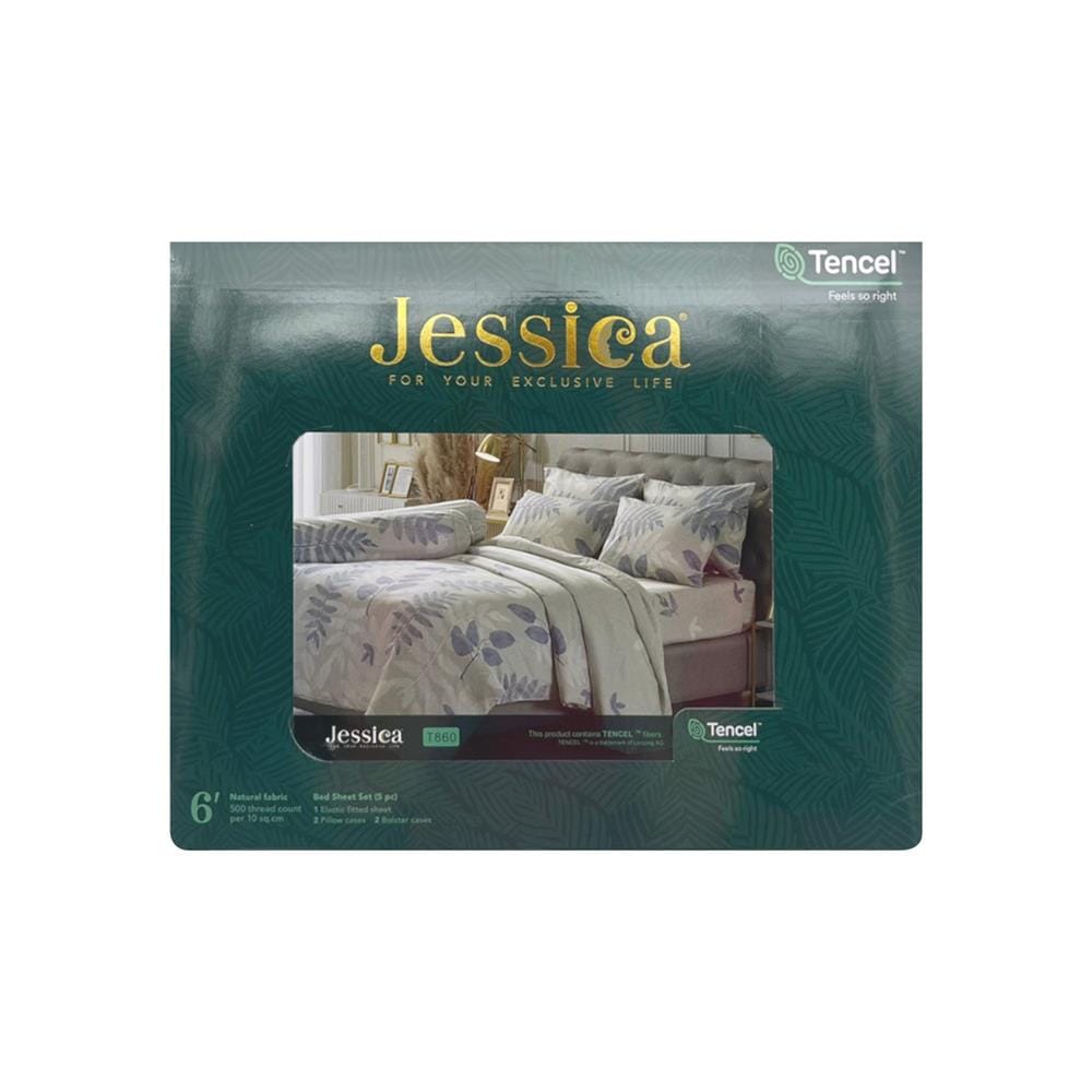 ชุดผ้าปูที่นอน 6 ฟุต (ชุด 5 ชิ้น) JESSICA TENCEL 20164-T860
