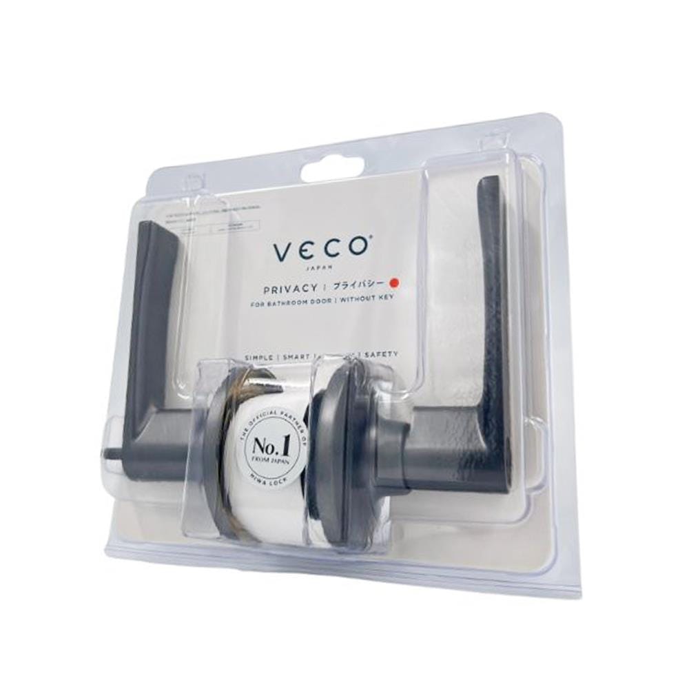 มือจับก้านโยก ห้องน้ำ VECO 6723-BLK-BK สีดำ