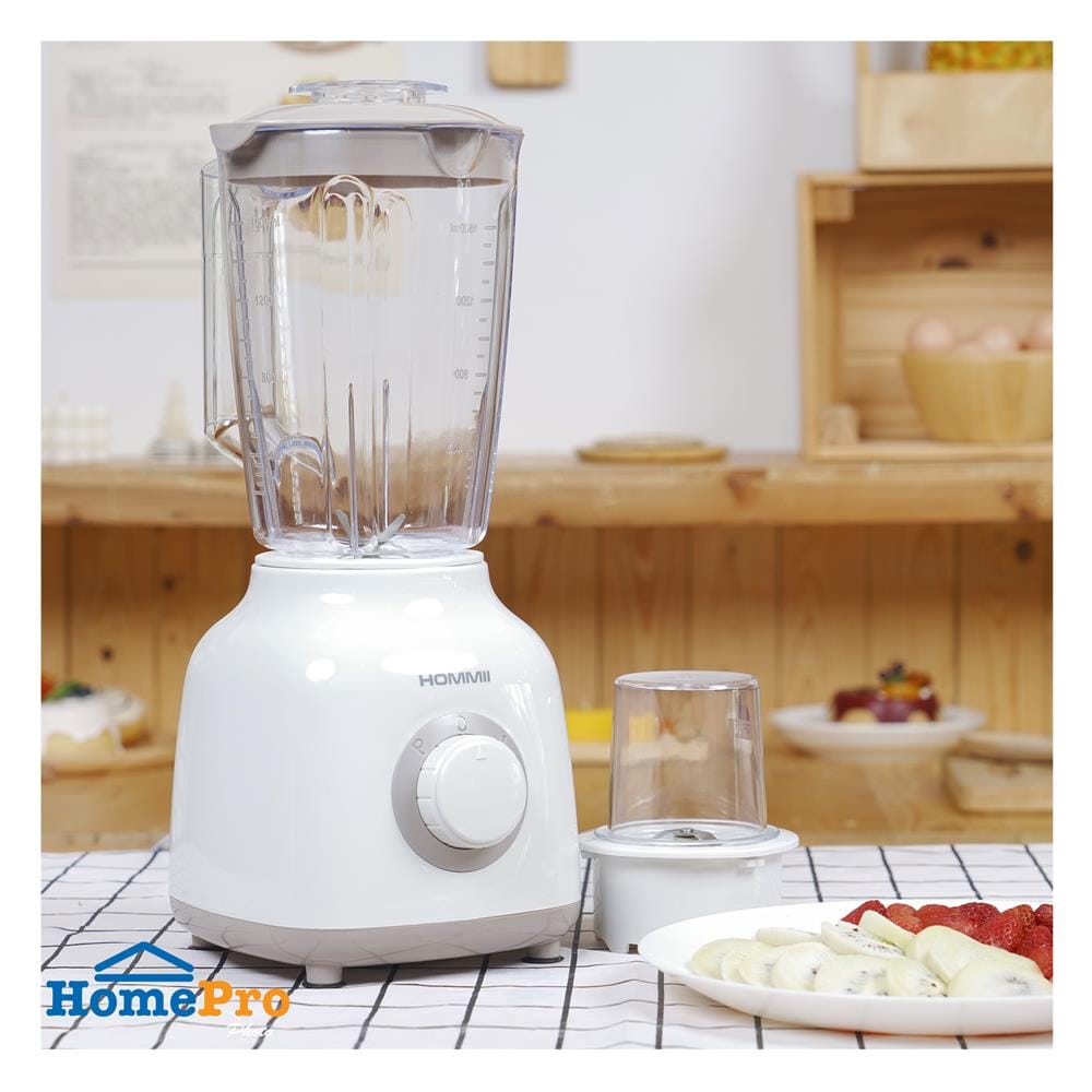 เครื่องปั่นน้ำผลไม้ HOMMII DSGZJ-0033 1.60 ลิตร สีขาว/เทา