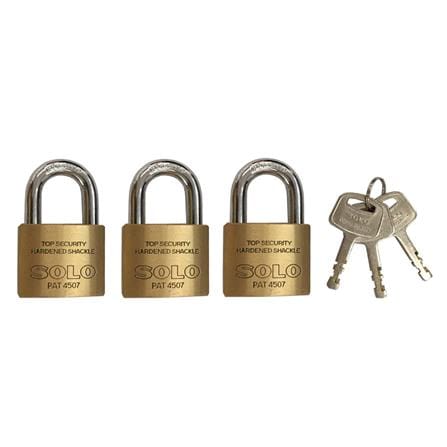กุญแจคีย์อะไลก์ SOLO 4507N 40 มม. สีทองเหลือง 3 ตัว/ชุด_1