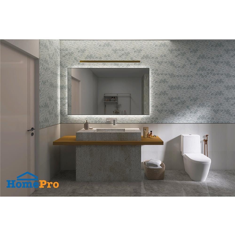 โมเสคพอร์ซเลน 30.4x26.4 ซม. TARA LUNE HExAGON สีเทา