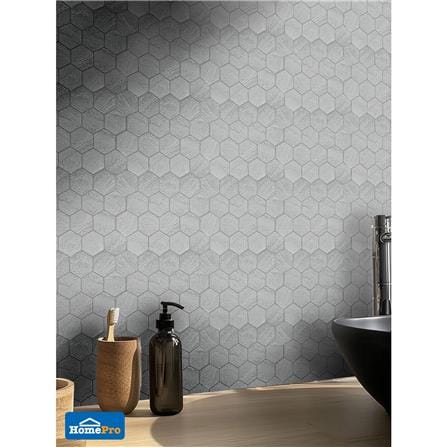 โมเสคพอร์ซเลน 30.4x26.4 ซม. TARA LUNE HExAGON สีเทา_4