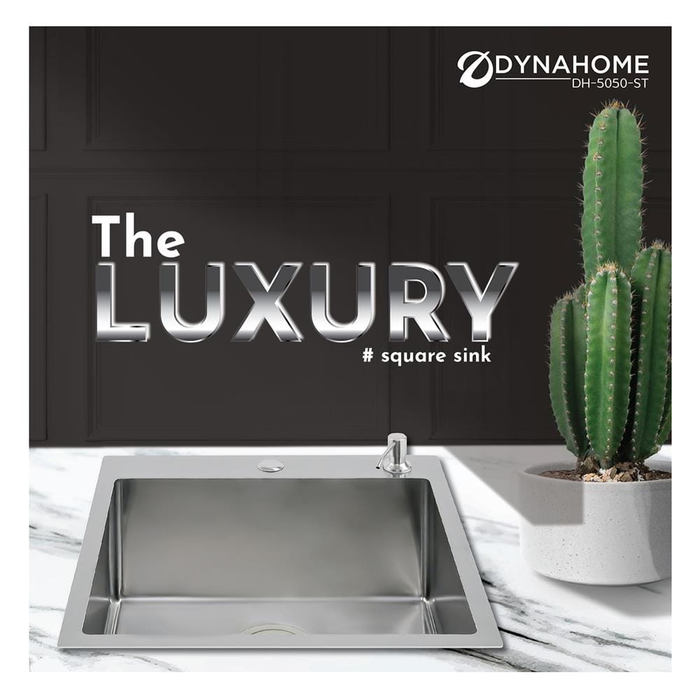 ซิงค์ฝัง 1 หลุม DYNA HOME DH-5050-ST สีเงิน