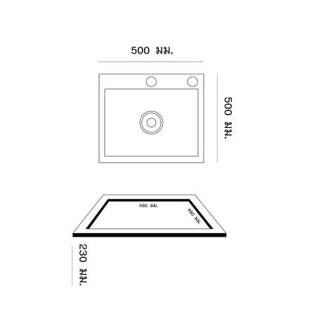 ซิงค์ฝัง 1 หลุม DYNA HOME DH-5050-ST สีเงิน_4