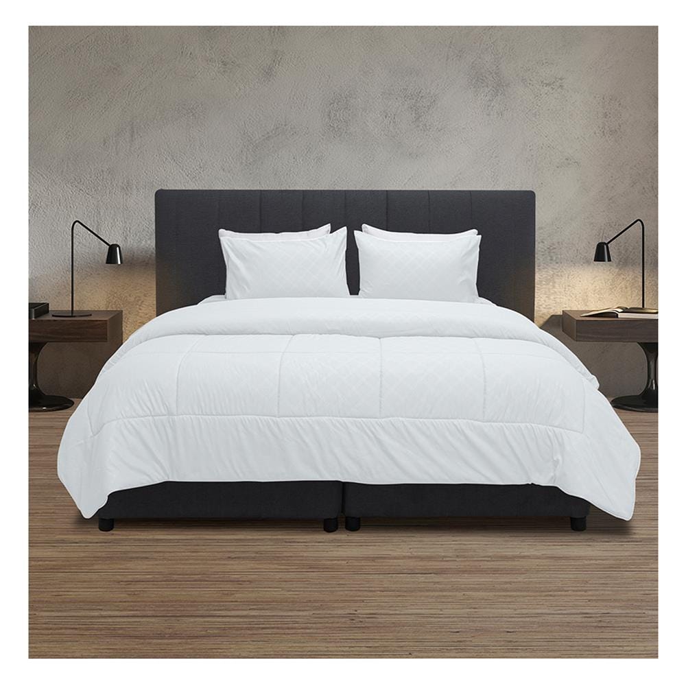 ชุดผ้าปูที่นอน 6 ฟุต 5 ชิ้น PICASSO CLASSIC สี ENJOY WHITE