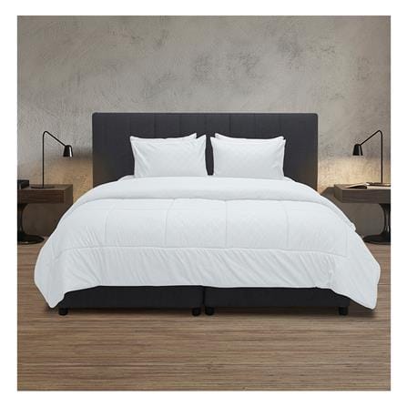 ชุดผ้าปูที่นอน 6 ฟุต 5 ชิ้น PICASSO CLASSIC สี ENJOY WHITE_0