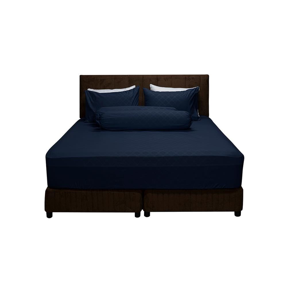 ชุดผ้าปูที่นอน 6 ฟุต 5 ชิ้น PICASSO CLASSIC สี ENJOY NAVY BLUE